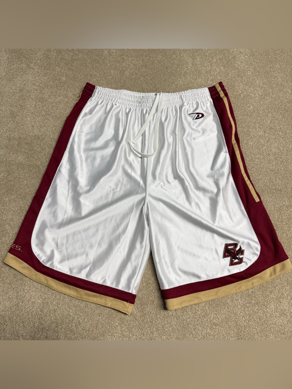 Boston College Eagles Gym Active Shorts Men’s XL White Basketball Vintage Y2K